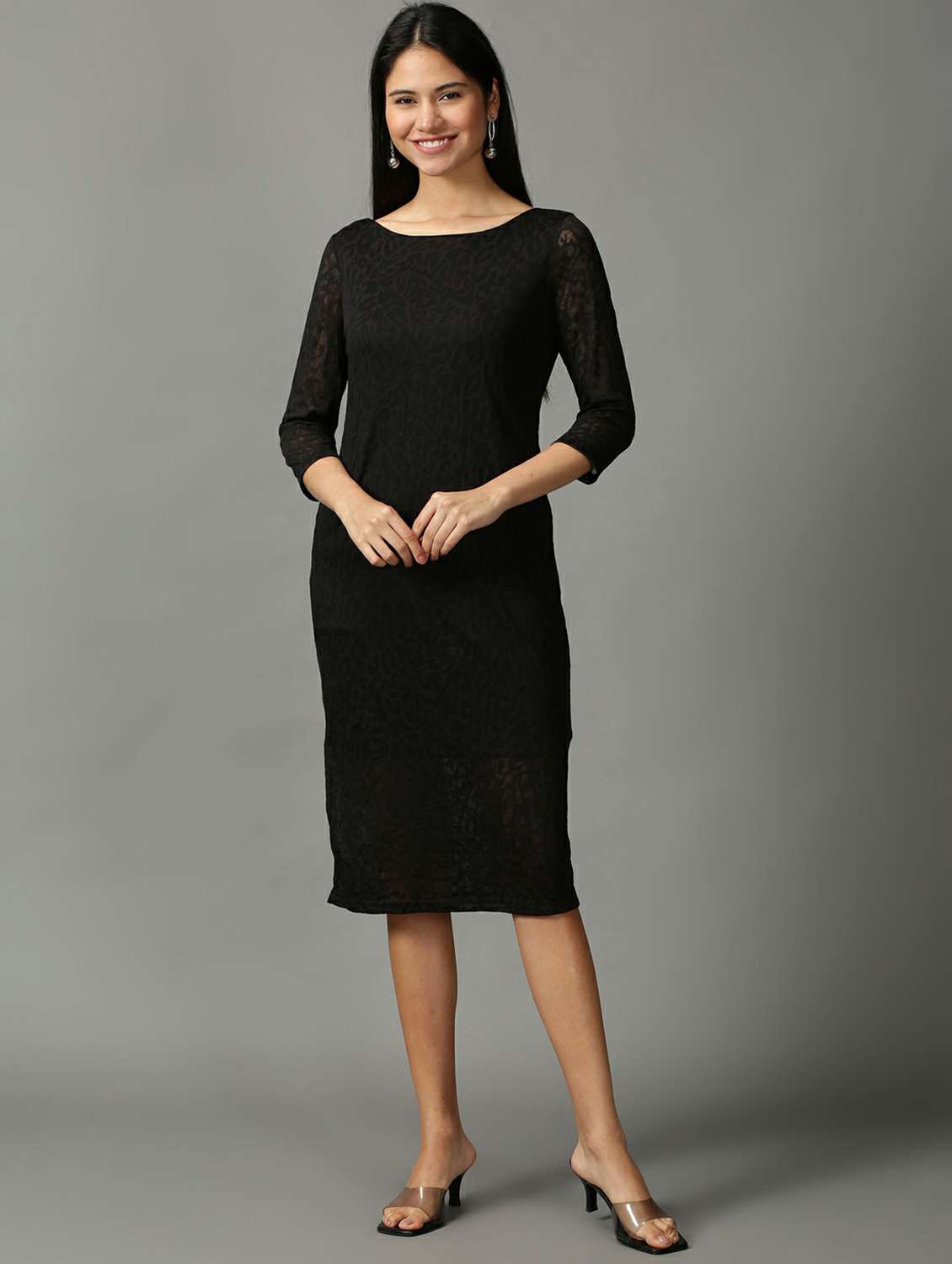 women's bodycon solid dress - 18718491 - Standard Image - 1