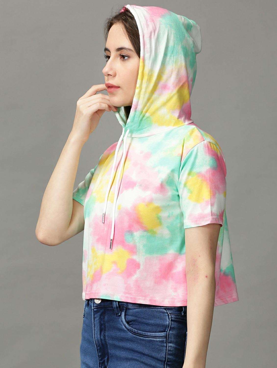 women's all over print hooded t-shirt - 18718587 -  Standard Image - 1