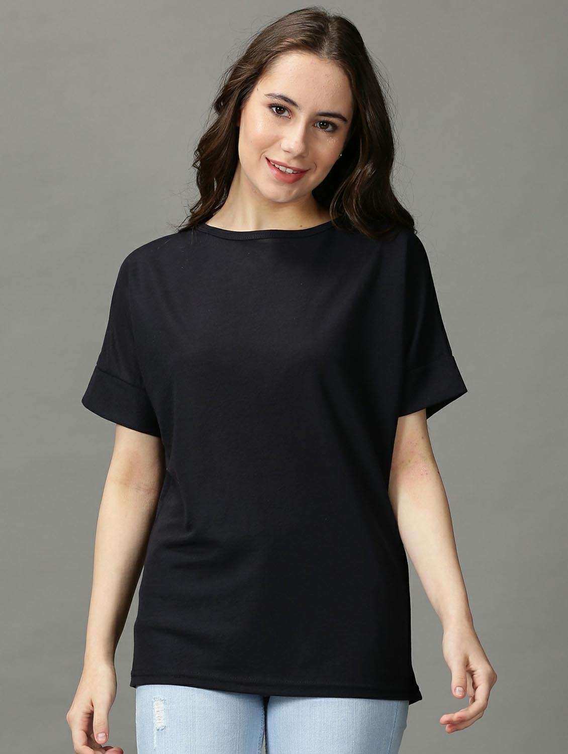 women's straight round neck top - 18718592 -  Standard Image - 1