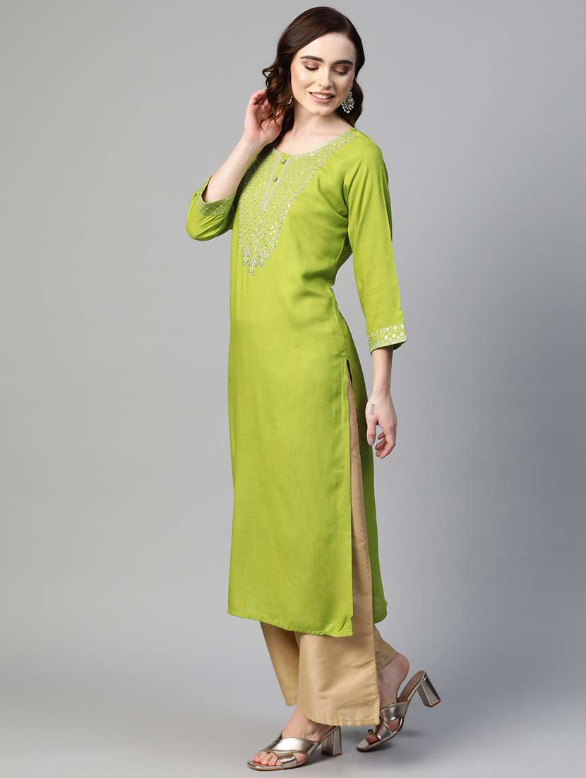 women's straight kurta - 18719069 -  Standard Image - 1