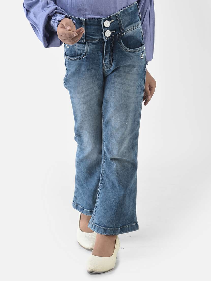 girls plain bootcut jean