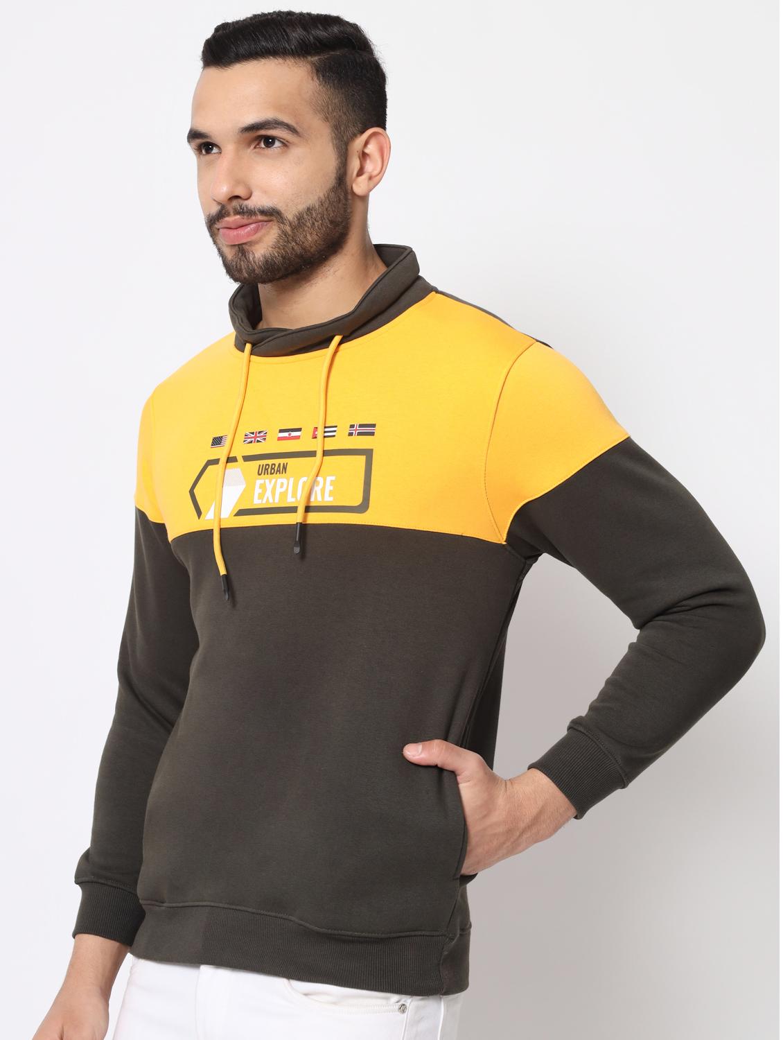 drawstring waist color blocked sweatshirt - 18720540 - Standard Image - 1