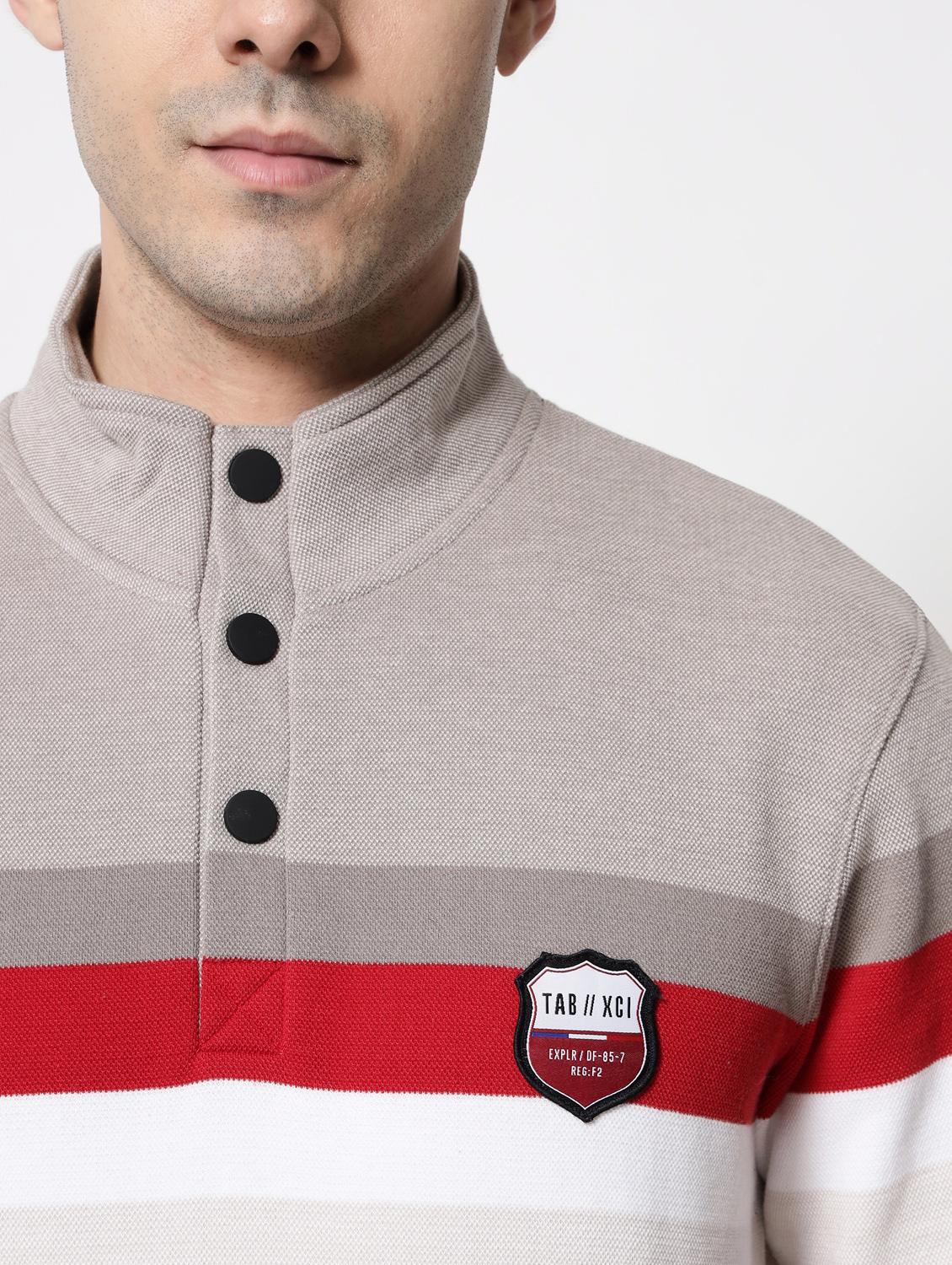 red cotton chest print sweatshirt - 18720551 - Standard Image - 4