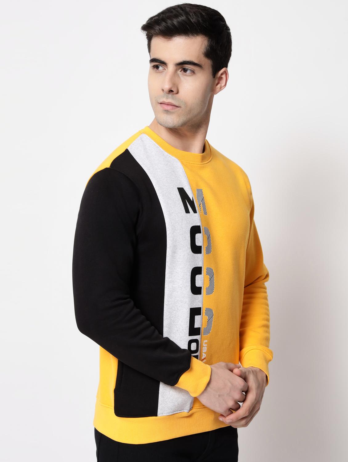 gold cotton chest print sweatshirt - 18720570 - Standard Image - 1