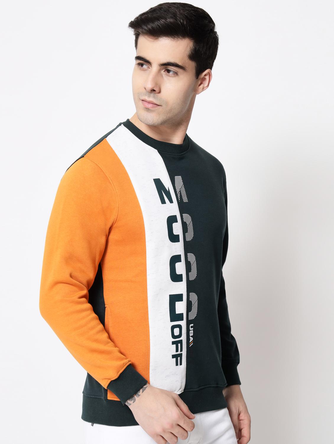 orange cotton chest print sweatshirt - 18720571 - Standard Image - 1