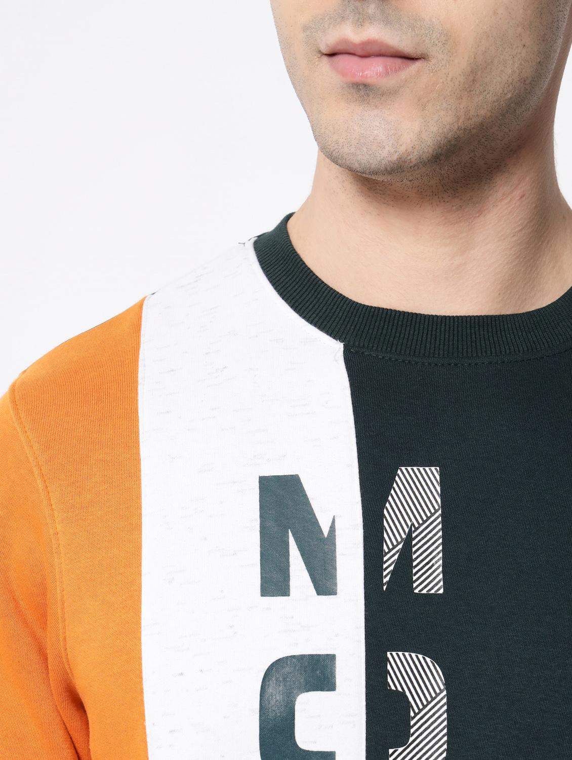 orange cotton chest print sweatshirt - 18720571 - Standard Image - 4