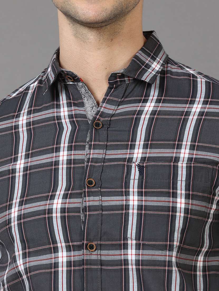 checkered design casual shirt - 18720700 - Standard Image - 4