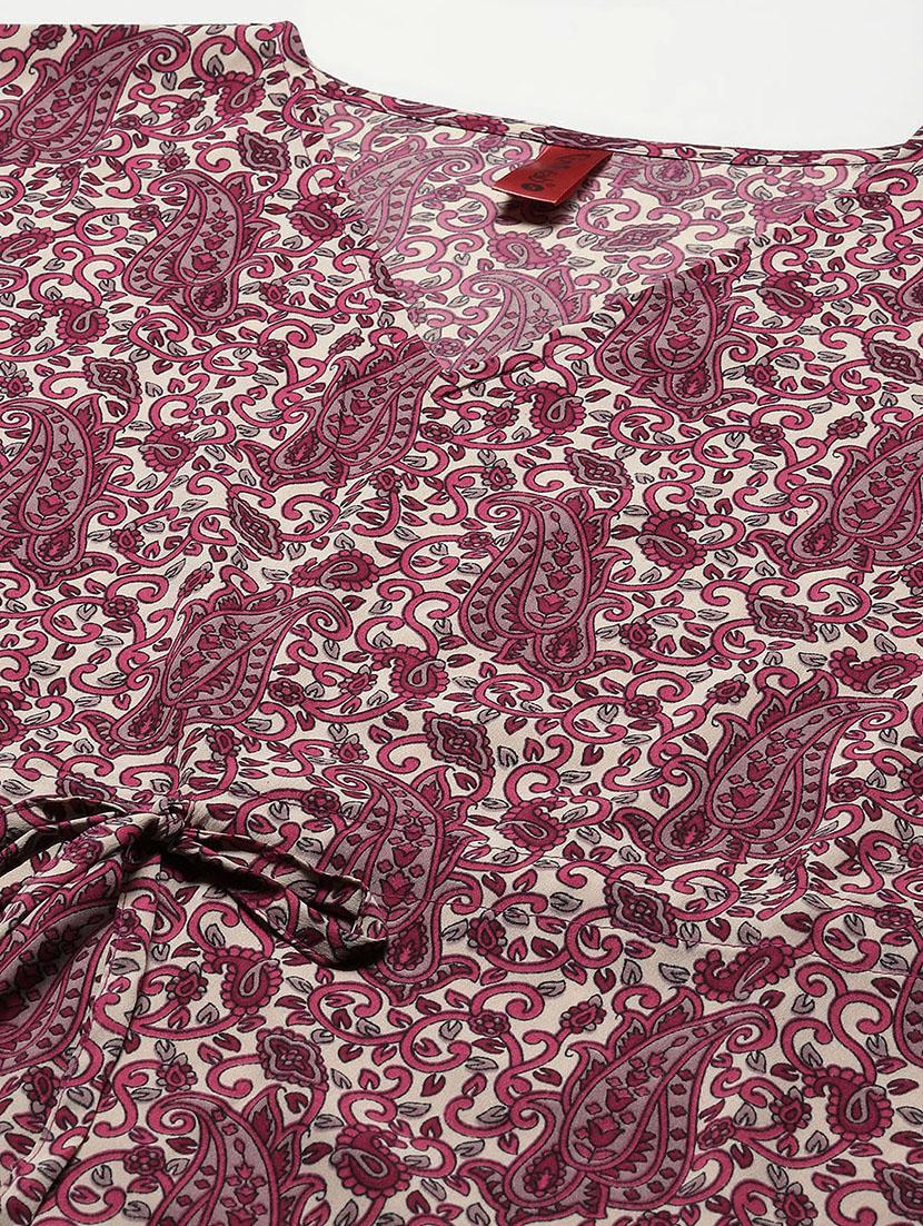 v neck printed top and trouser set - 18720825 - Standard Image - 4