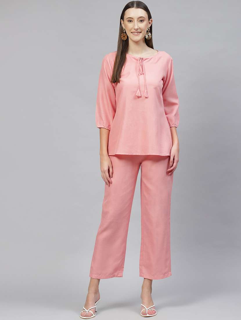 tie up neck solid bottom set