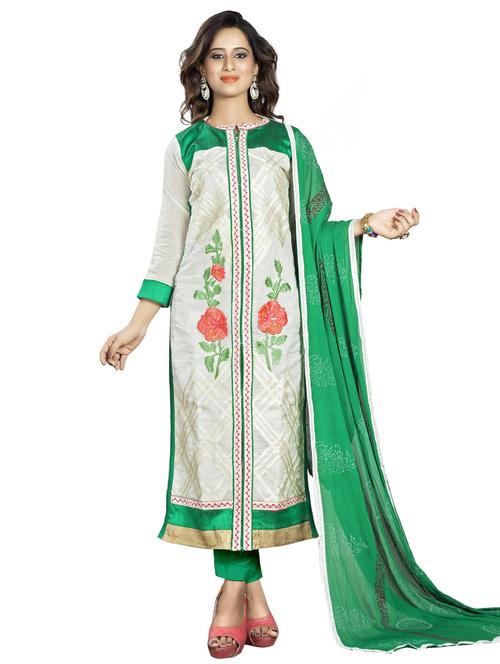 printed unstitched suit set - 18721299 -  Standard Image - 0