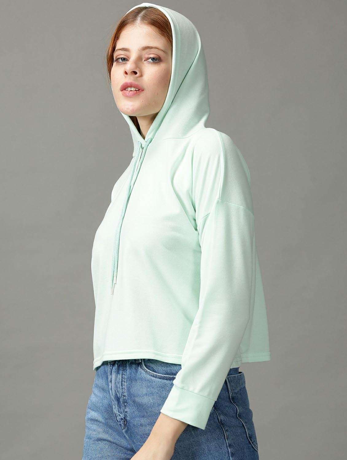 women's plain hooded t-shirt - 18734820 -  Standard Image - 1