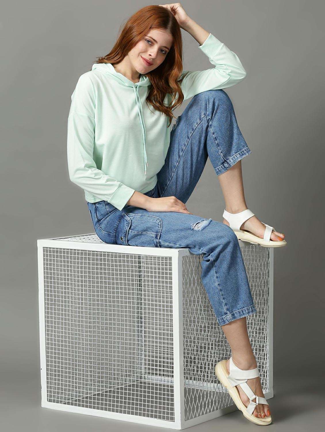 women's plain hooded t-shirt - 18734820 -  Standard Image - 4