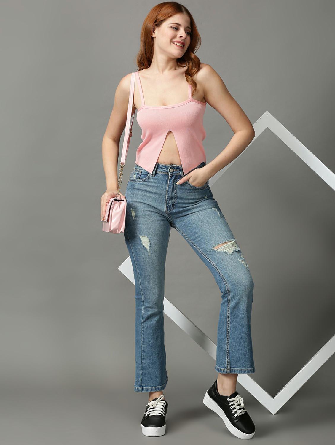 women's crop shoulder strap top - 18734847 - Standard Image - 4