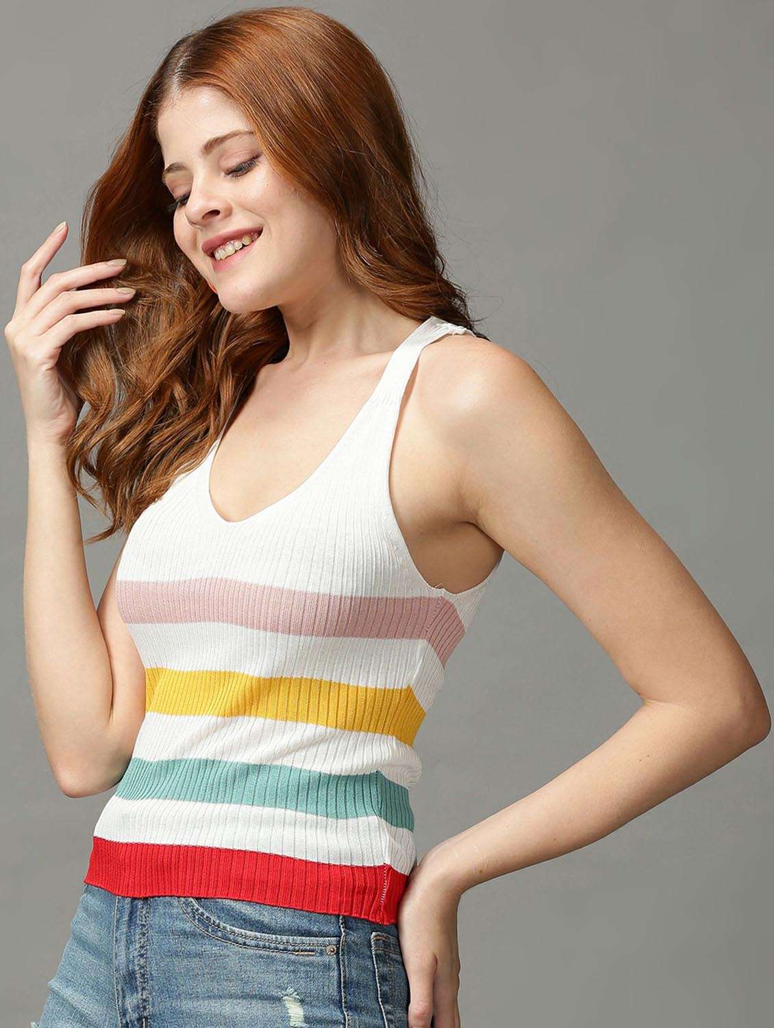 women's straight scoop neck top - 18734857 -  Standard Image - 1