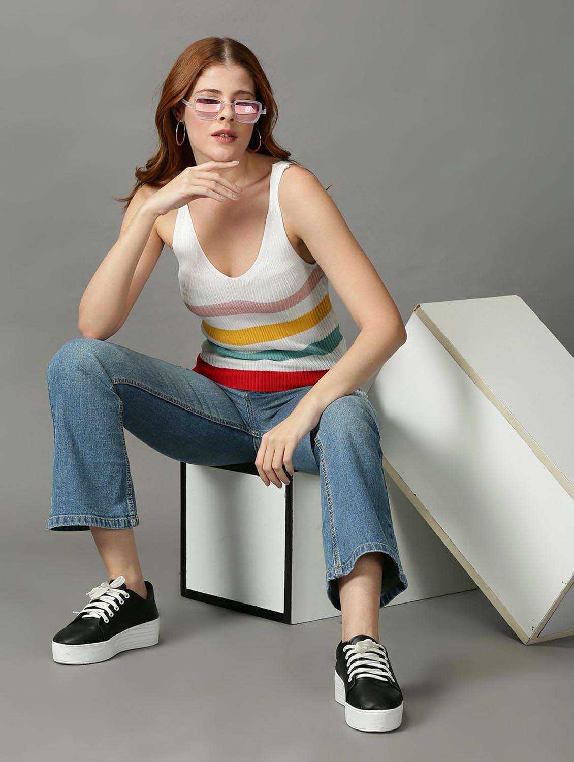 women's straight scoop neck top - 18734857 -  Standard Image - 4