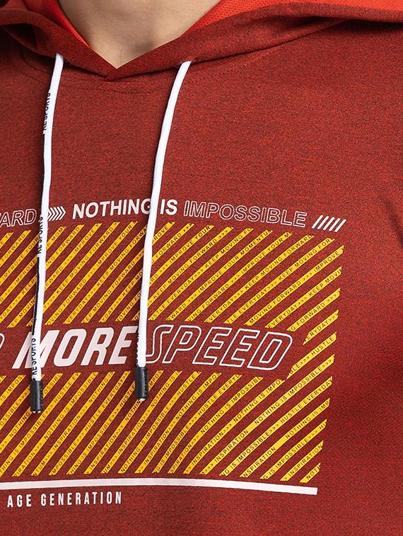 hooded neck chest printed t-shirt - 18734928 - Standard Image - 4