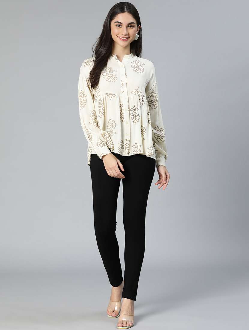 women's peplum mandarin neck top - 18735715 -  Standard Image - 4