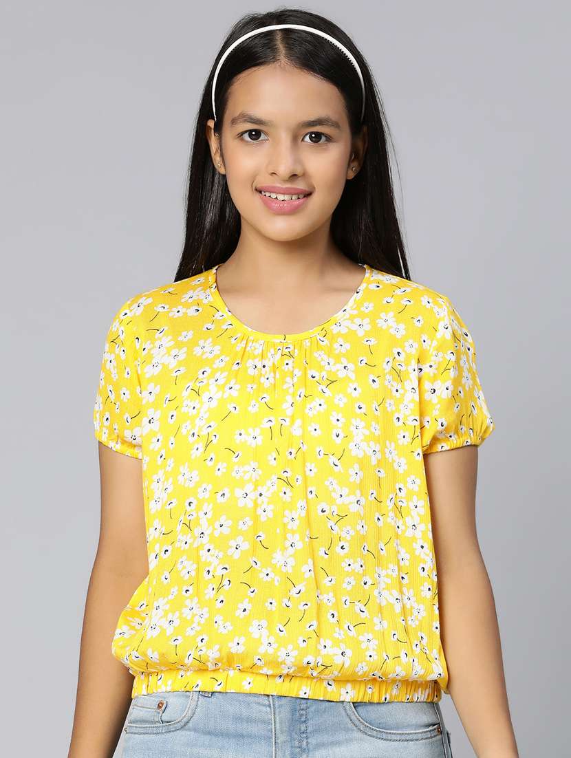 girls round neck top