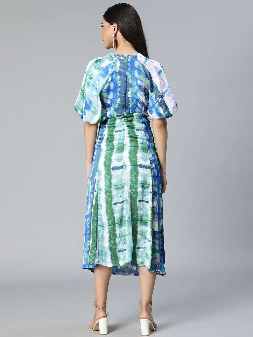 women's fit & flare color block dress - 18736211 -  Standard Image - 4