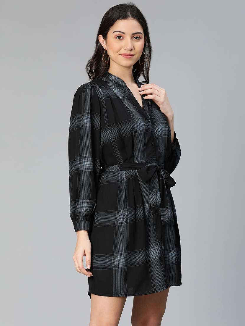 black cotton shirt dress - 18736216 -  Standard Image - 1