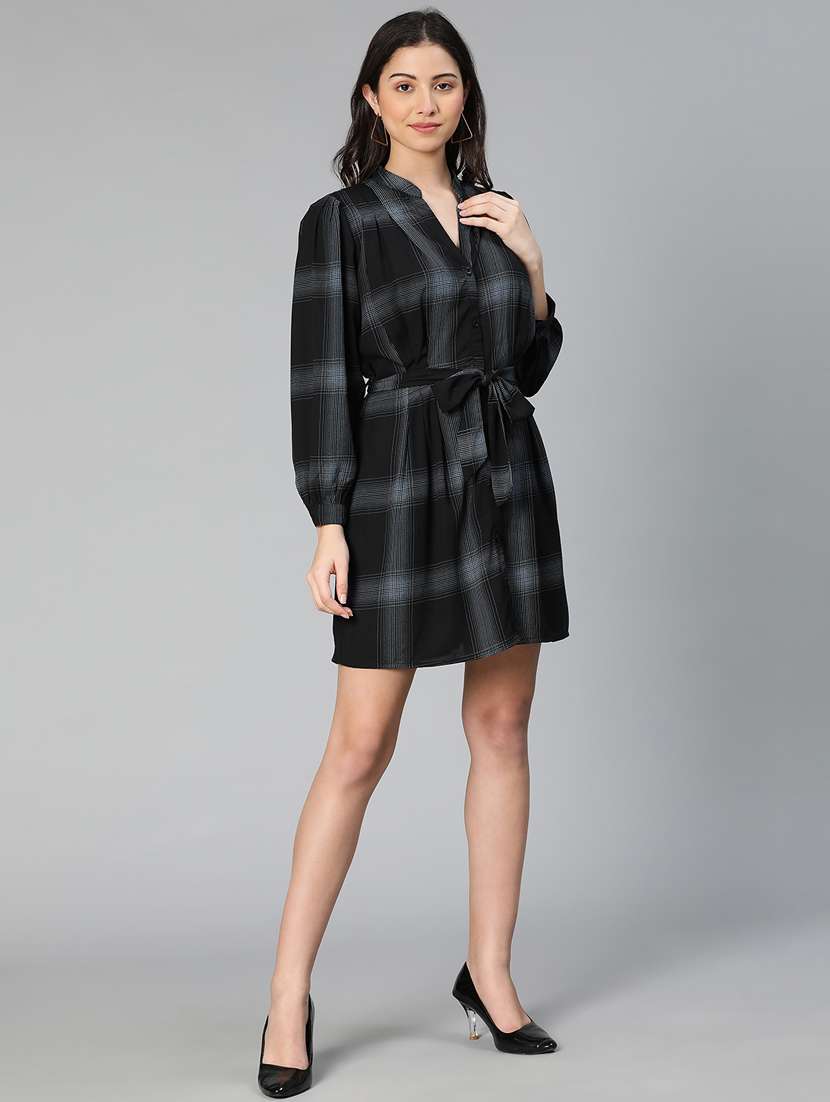 black cotton shirt dress - 18736216 -  Standard Image - 4
