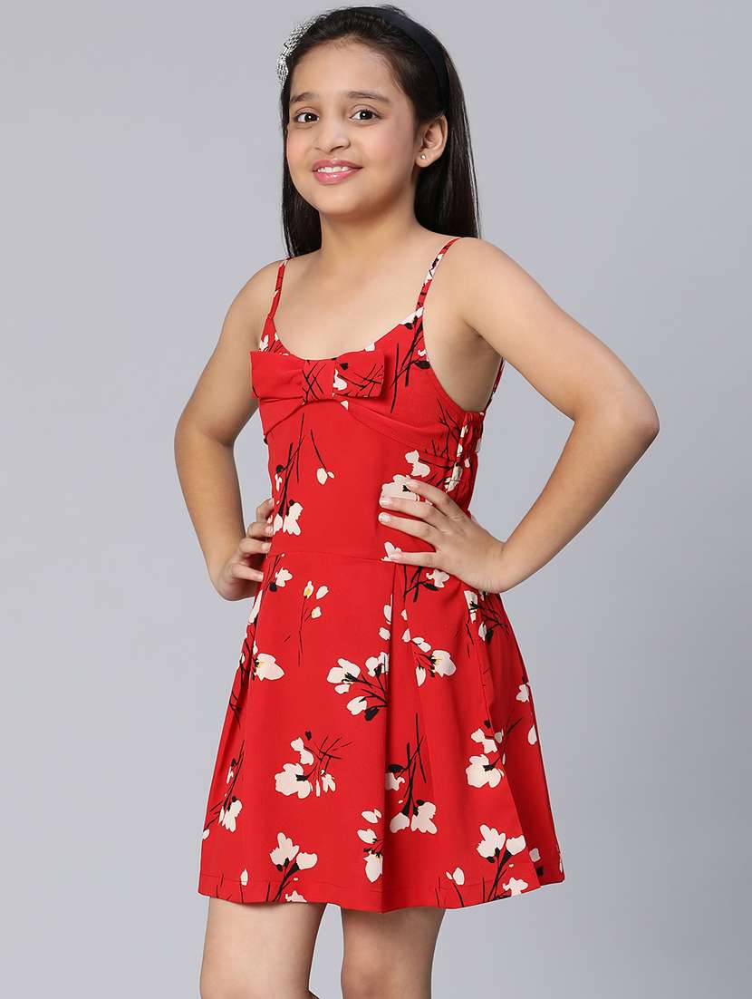 girls shoulder strap sleeveless frock - 18736233 -  Standard Image - 1