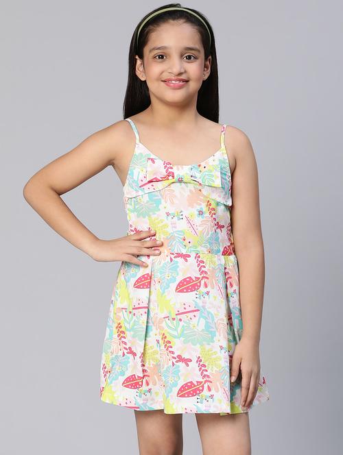 girls v neck sleeveless frock - 18736241 - Standard Image - 0