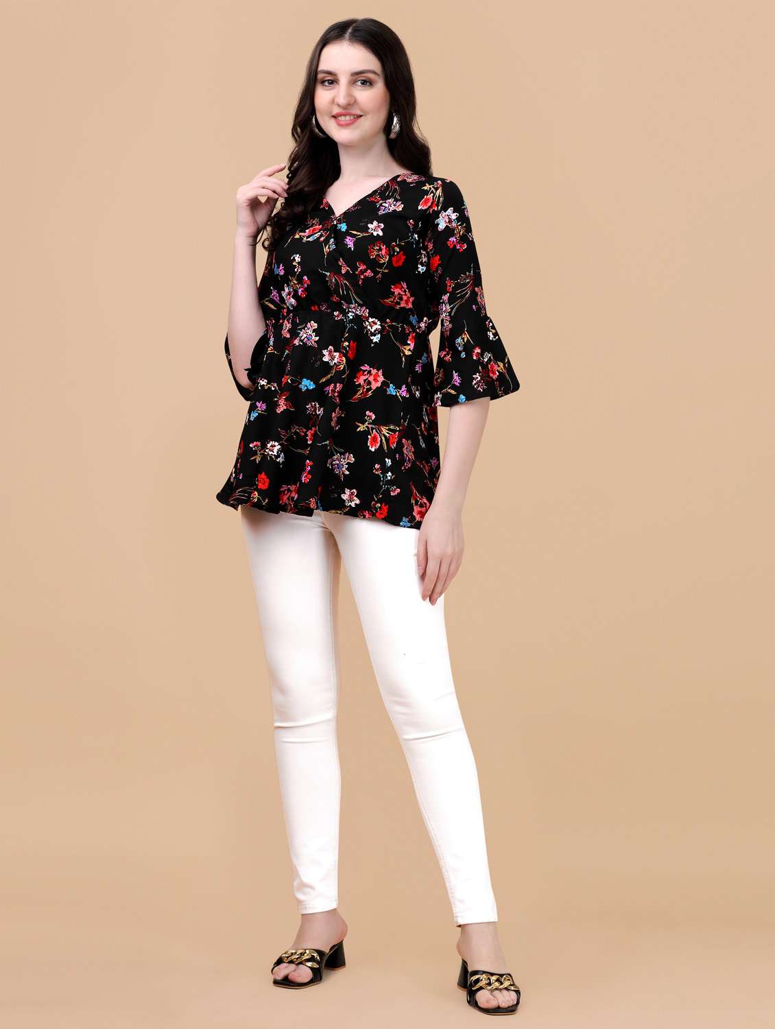 black crepe a line top - 18736254 -  Standard Image - 4