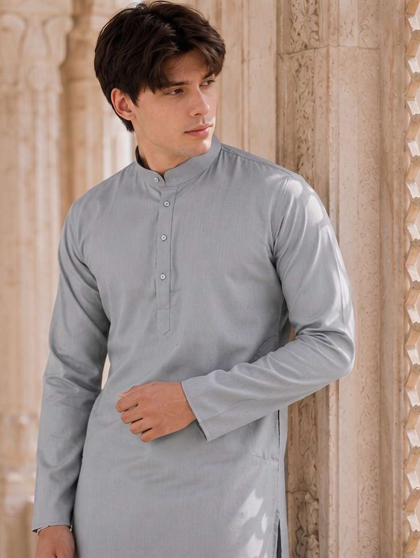 solid straight long kurta - 18736566 -  Standard Image - 1