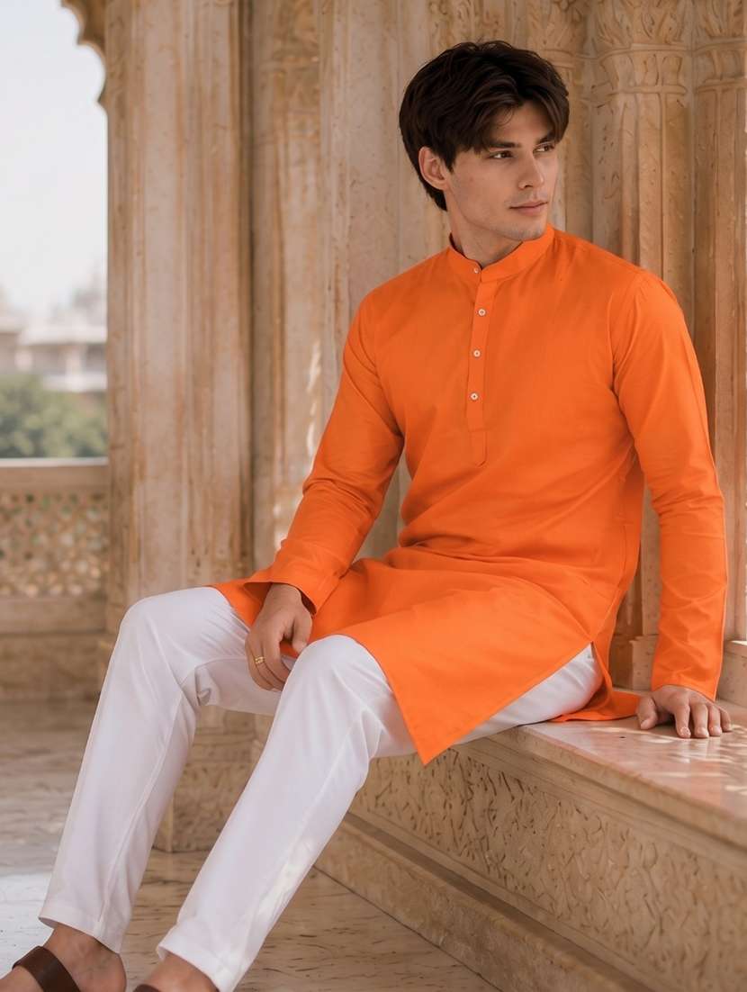 Solid Straight Long Kurta - 18736570 -  Standard Image - 4