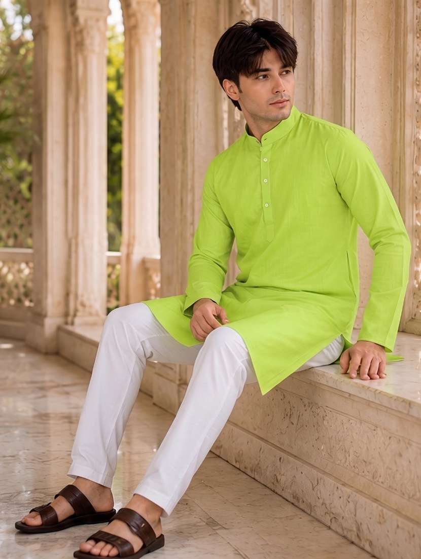 solid straight long kurta - 18736571 -  Standard Image - 4