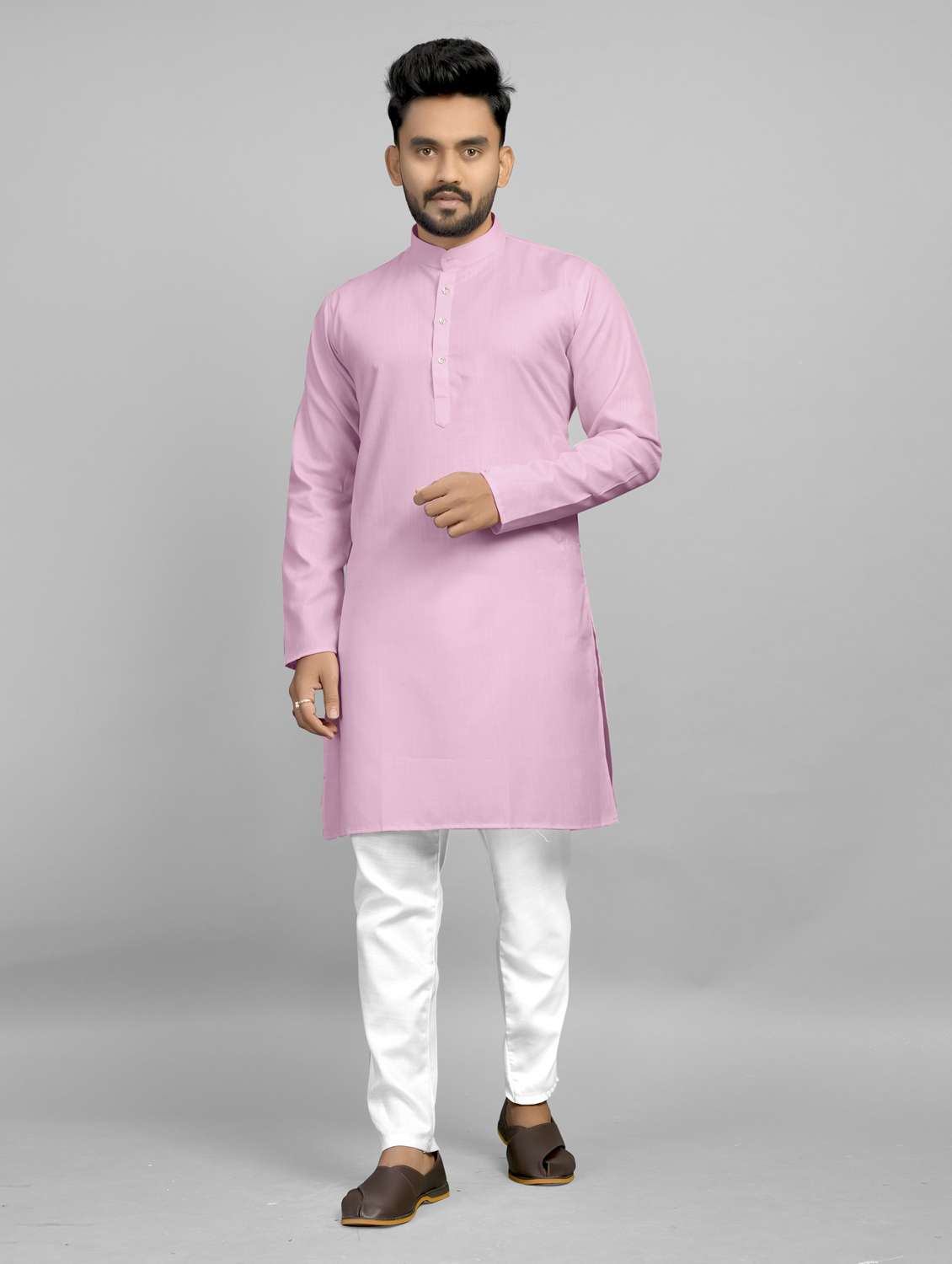 solid straight long kurta - 18736572 -  Standard Image - 1