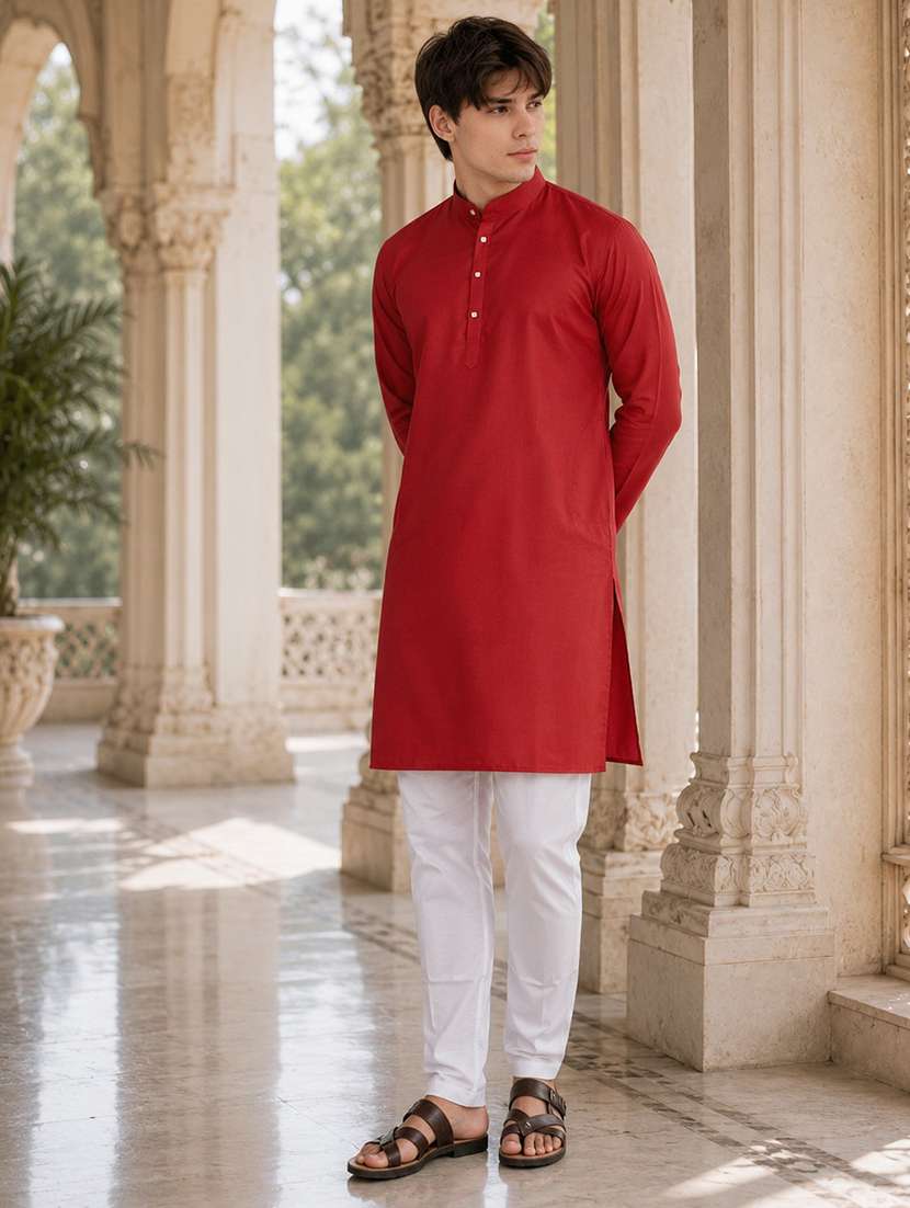 solid straight long kurta