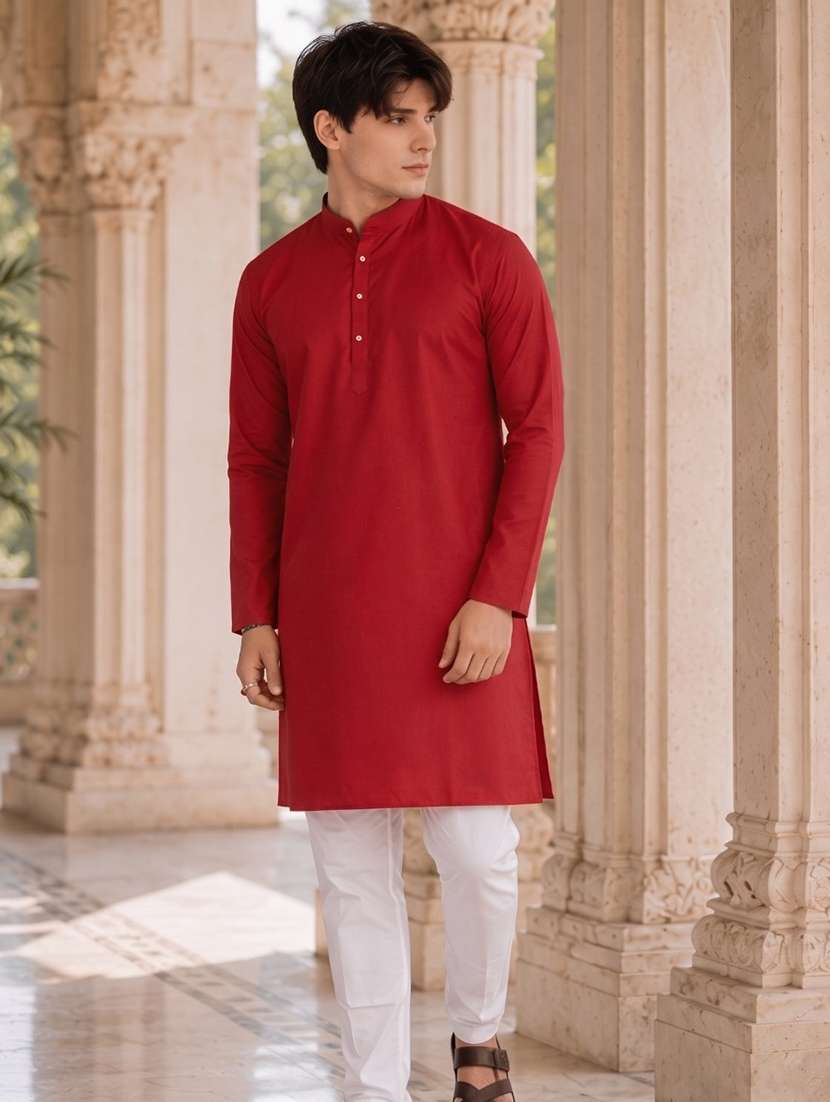 solid straight long kurta - 18736573 -  Standard Image - 1