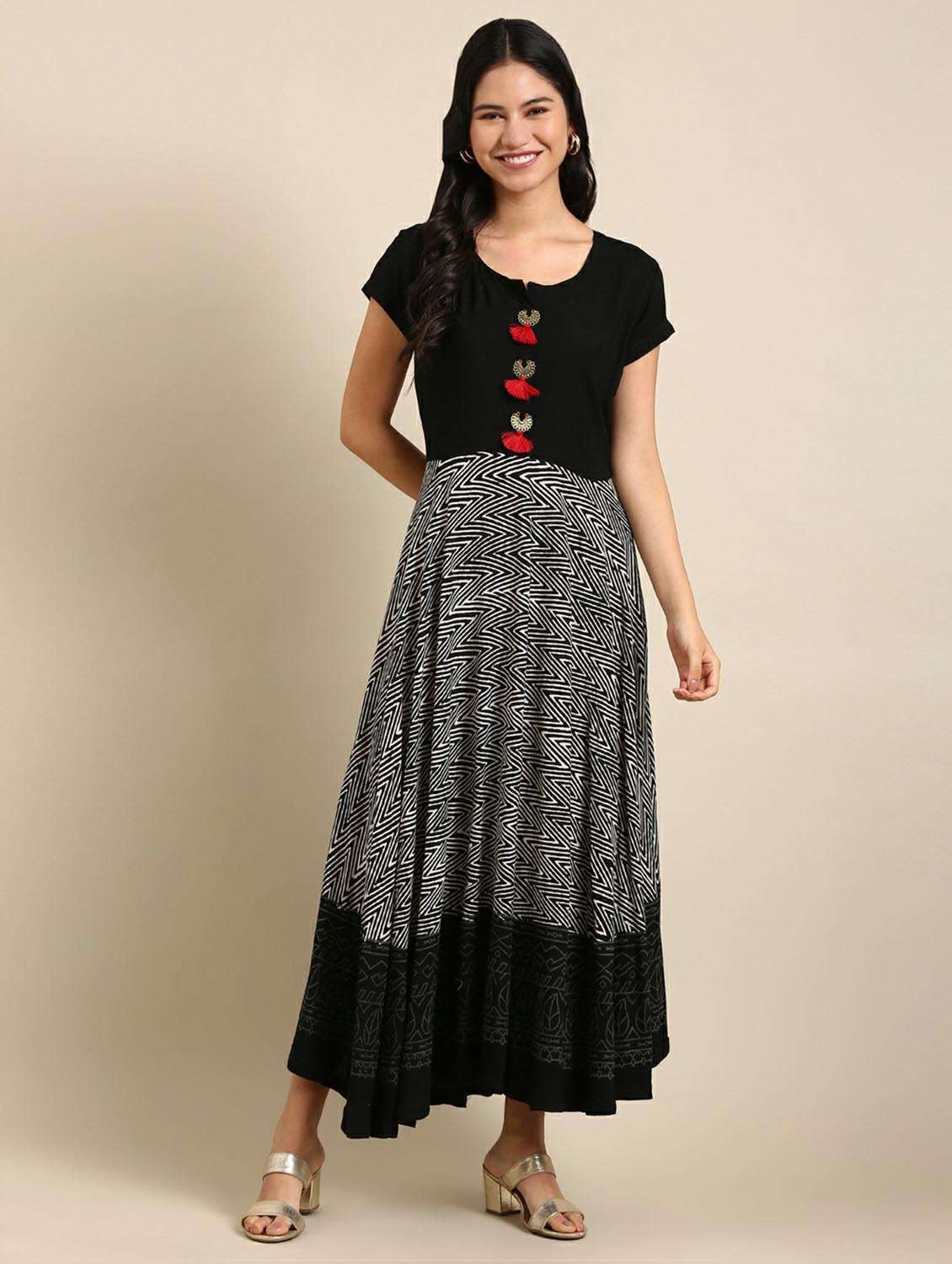 women's flared kurta - 18736680 -  Standard Image - 1