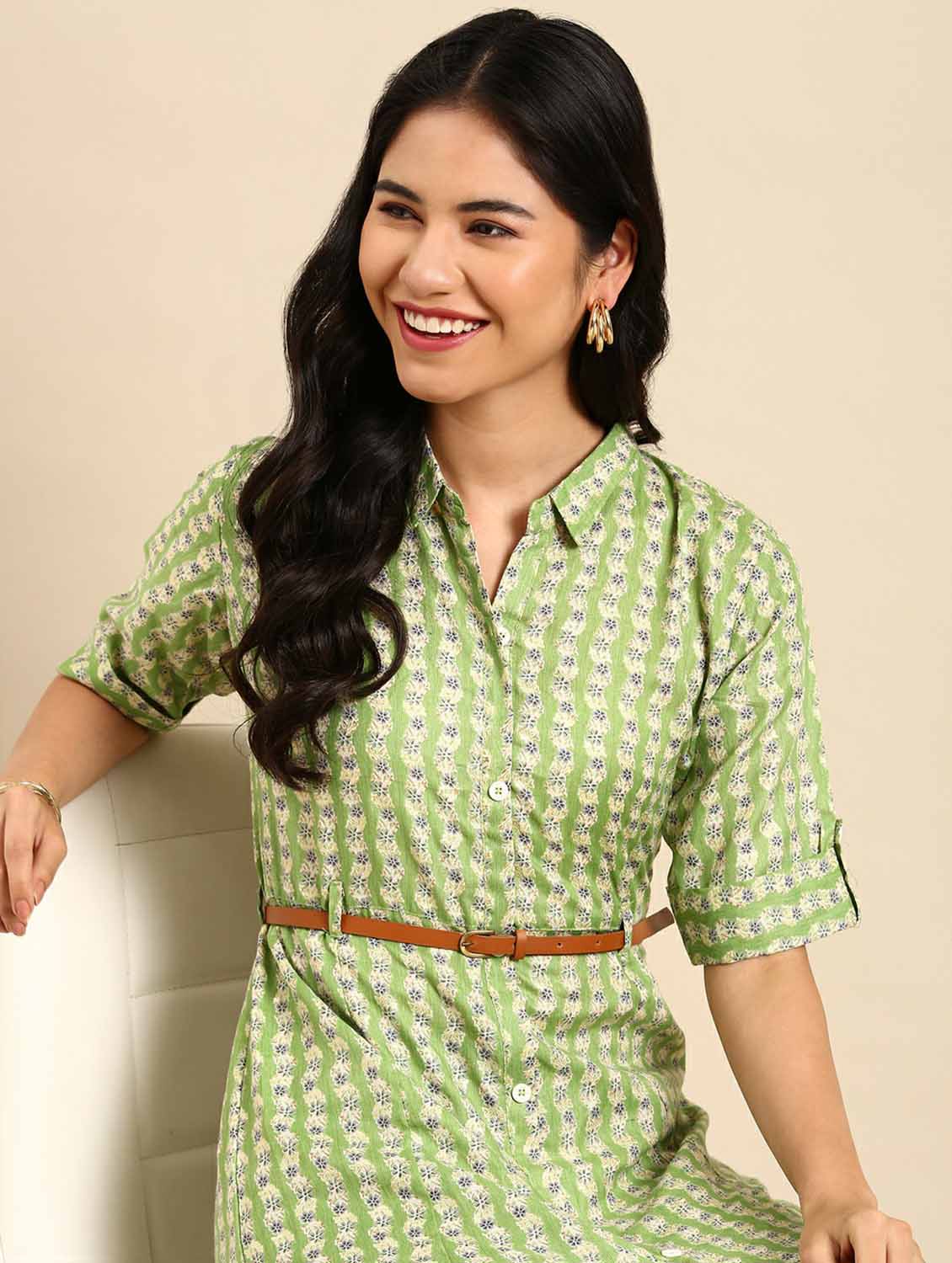 women's front slit kurta - 18736681 - Standard Image - 1