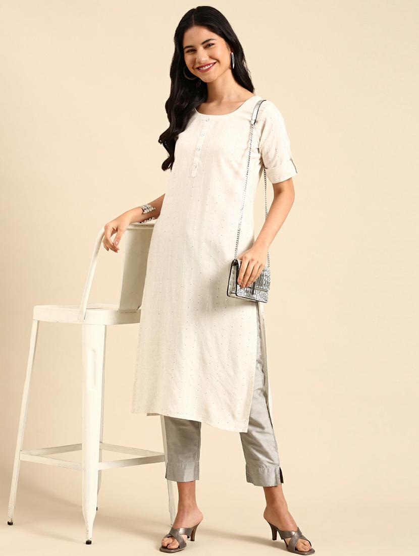 women's straight kurta - 18736727 - Standard Image - 1