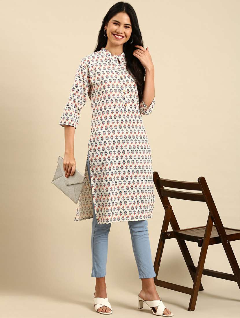 women's straight kurta - 18736750 -  Standard Image - 1