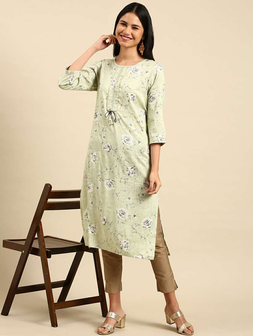women's straight kurta - 18736758 -  Standard Image - 1