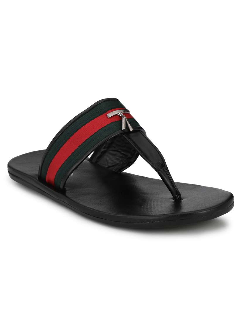 Black Synthetic & Mesh Slip On Sandals - 18736797 -  Standard Image - 1