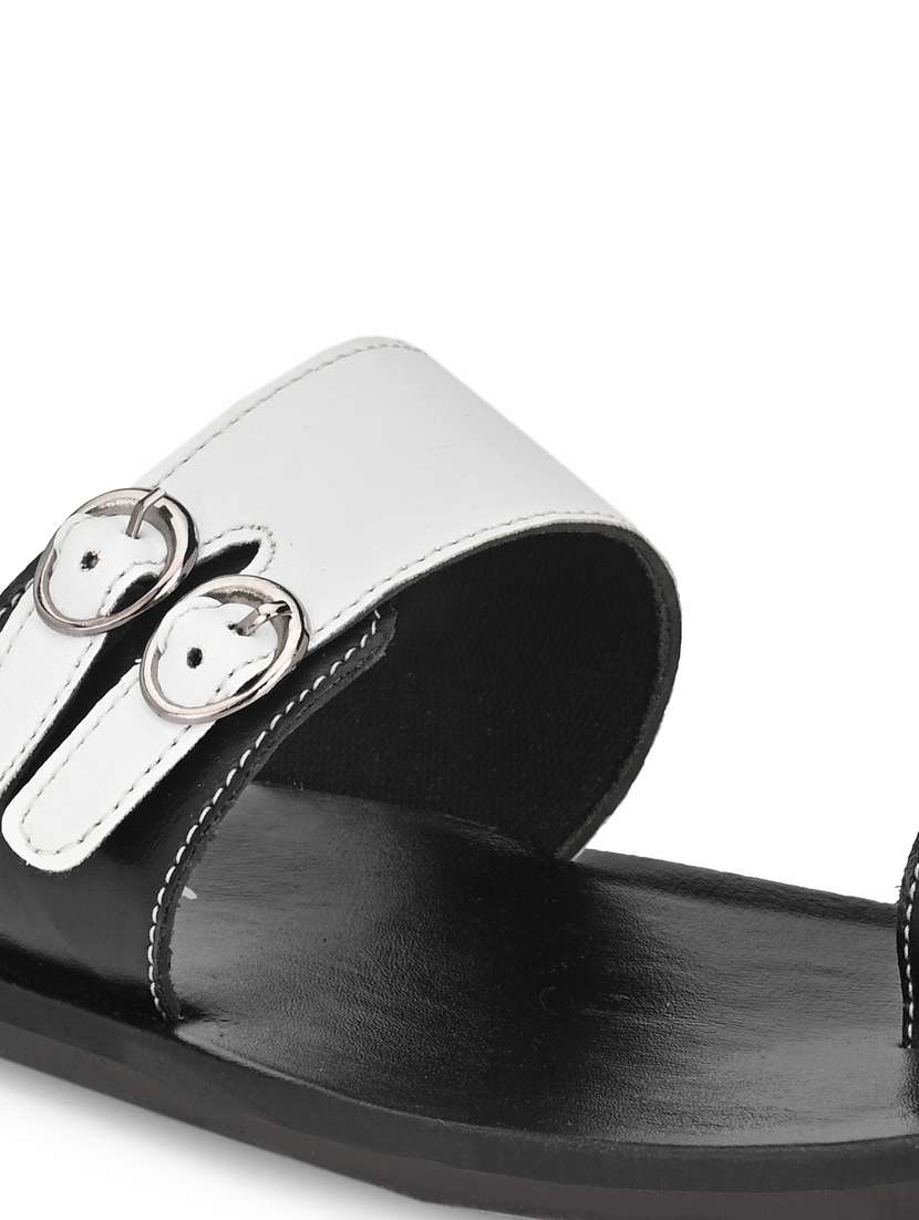 black synthetic & mesh slip on sandals - 18736798 -  Standard Image - 4