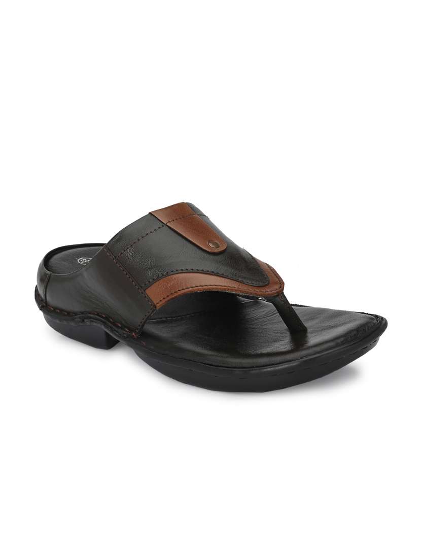black color block slip on slipper - 18736807 - Zoom Image - 0