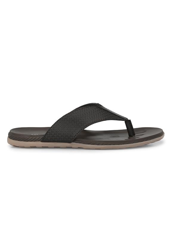 brown synthetic & mesh slip on slippers - 18736809 -  Standard Image - 1