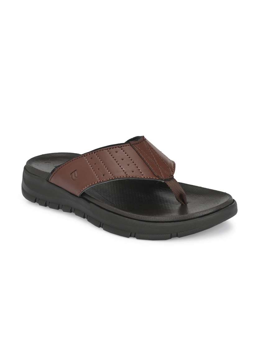 brown synthetic & mesh slip on slippers - 18736823 -  Standard Image - 1