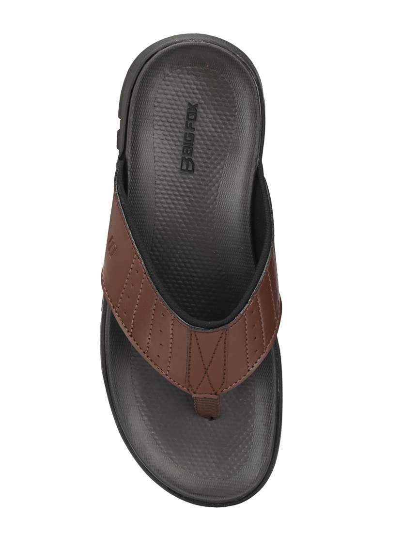 brown synthetic & mesh slip on slippers - 18736823 -  Standard Image - 4