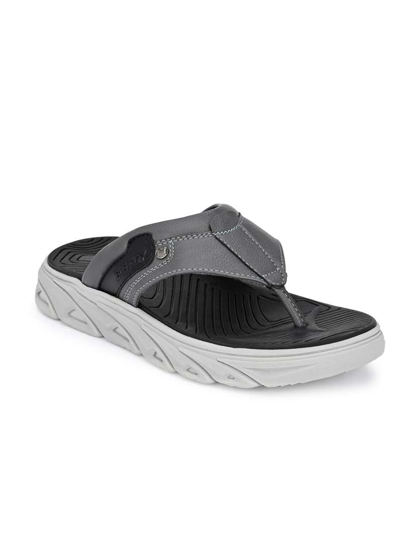 grey synthetic & mesh slip on slippers - 18736826 - Standard Image - 1