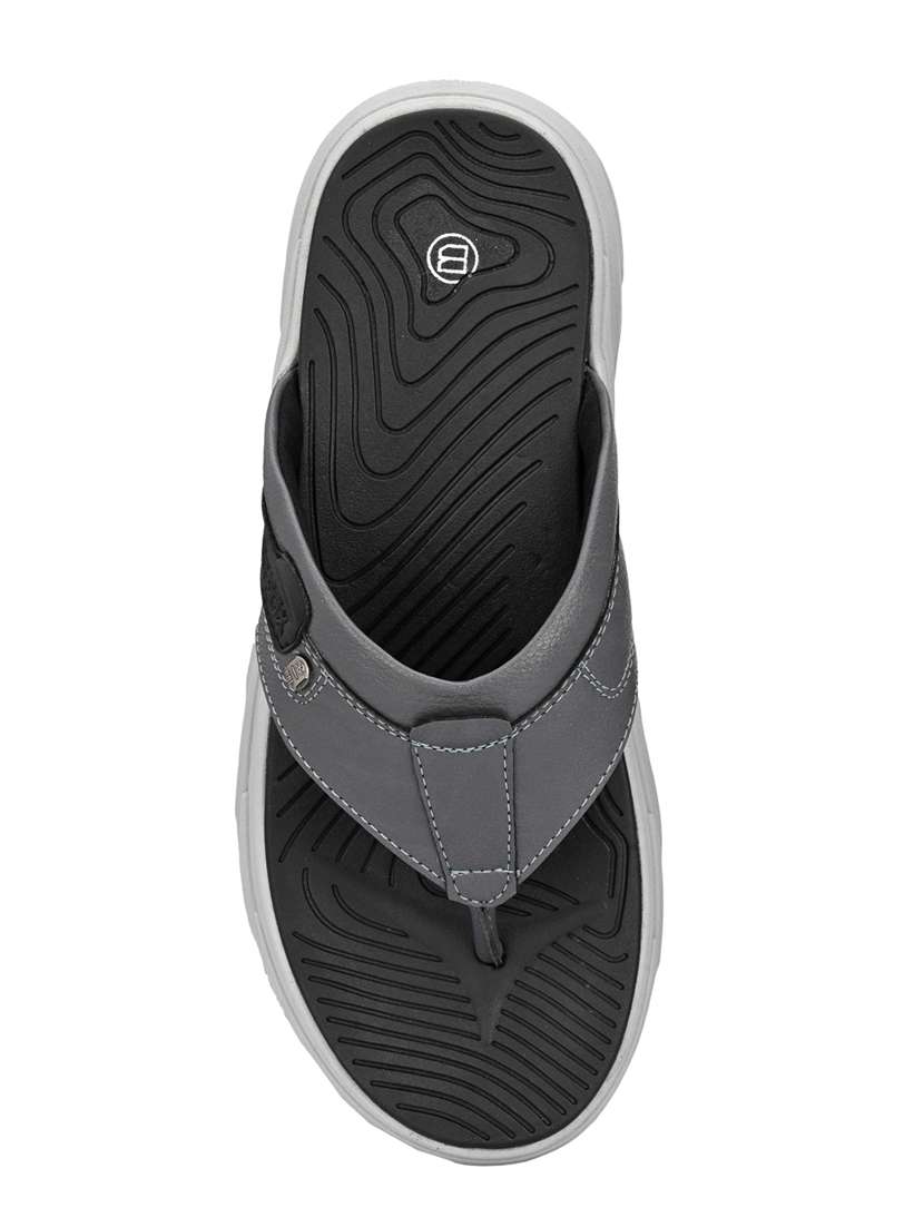 grey synthetic & mesh slip on slippers - 18736826 - Standard Image - 4
