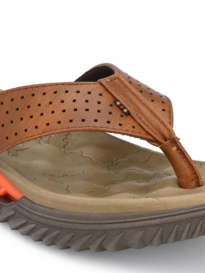 tan synthetic & mesh slip on slippers - 18736844 - Standard Image - 4