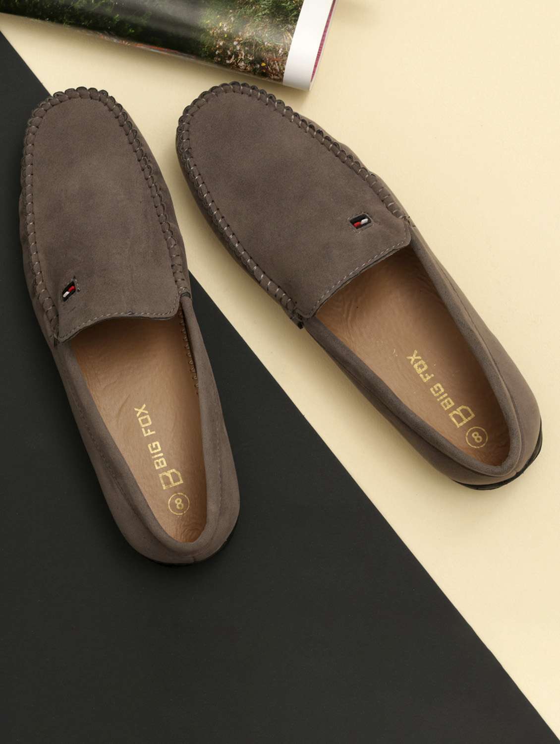 grey slip on loafers