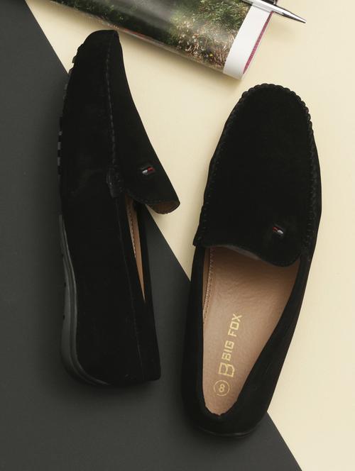 black suede slip on loafers - 18736926 - Standard Image - 0